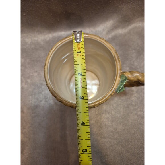 Apple Basket Cracker Barrel 5" Coffee Mug Red Apples Brown Wicker Weave - Picture 9 of 9